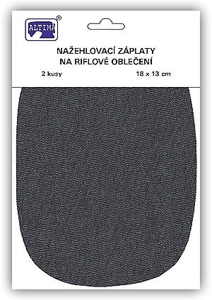 Riflové nažehlovací záplaty velké - ovál tmavě modrá